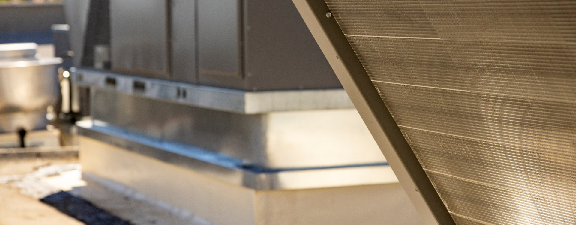 What is indoor air quality (IAQ)? Image shows air handling unit's role in indoor air quality.